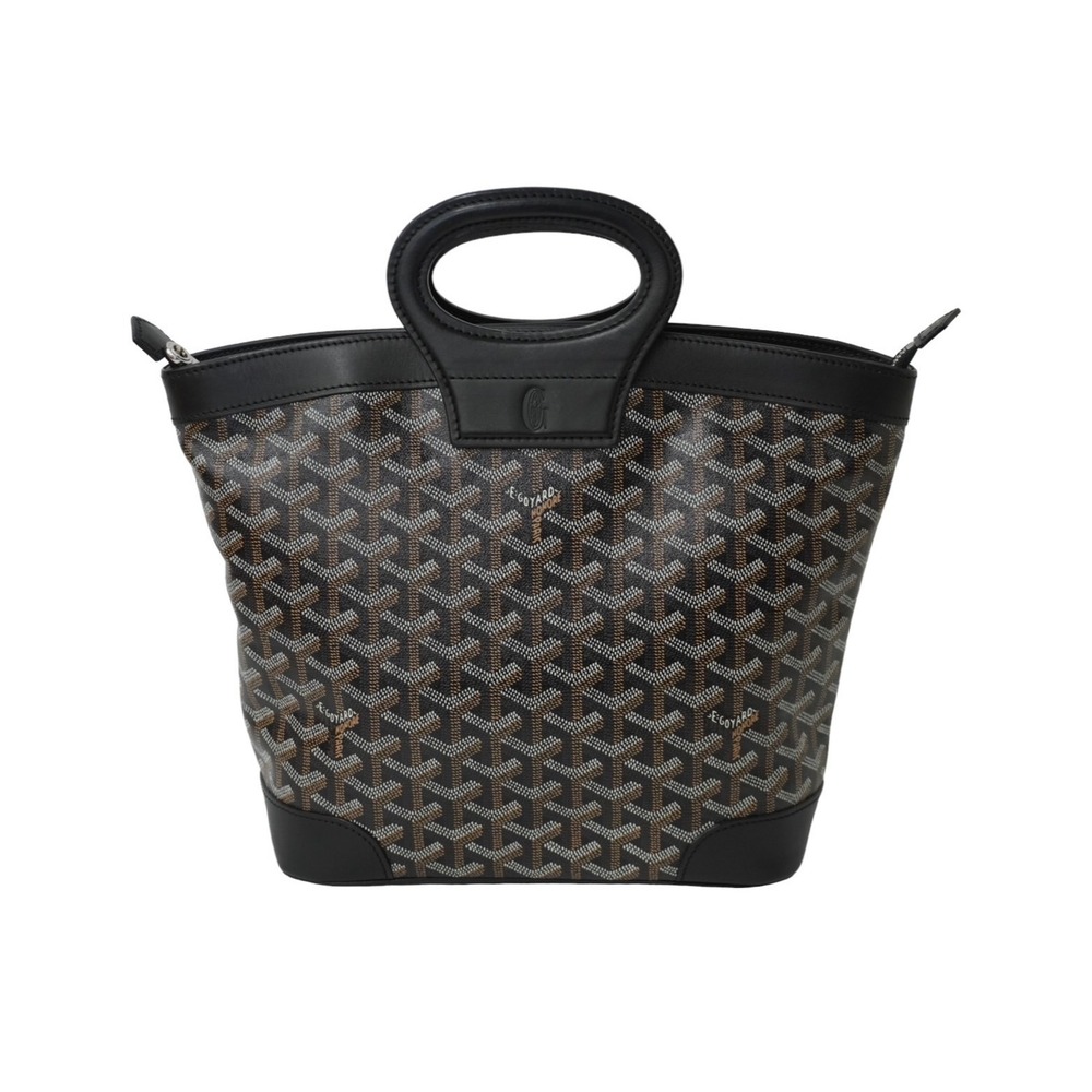 GOYARD Beluga Handbag Coated Canvas Black